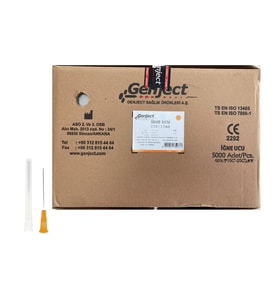 GENJECT - ENJEKTÖR İĞNE UCU 25G TURUNCU 25MM - 5000 ADET