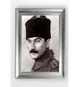 Gümüş Çerçeveli Atatürk Tablo cv861