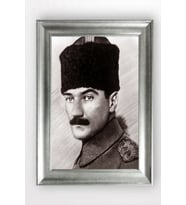 Gümüş Çerçeveli Atatürk Tablo cv861