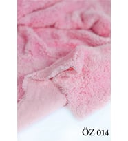 Pababo Peluş Kumaş 170 Cm En ( %100 Yerli ) (Pembe)