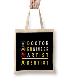 Doctor Engineer Artist Dentist 0128 Bez Çanta Uzun Saplı