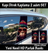artist maymun duman folyo - 2kapı için 2adet sticker kaplama - tuning modifiye