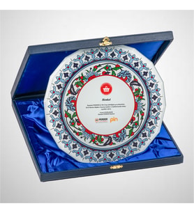 Mavi Kutulu Bahar Plaket