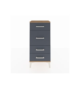 Arges Komodin 4 Çekmeceli 44x30x96 Çam-Antrasit