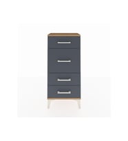 Arges Komodin 4 Çekmeceli 44x30x96 Çam-Antrasit