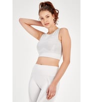 Maraton SlimFit Kadın Bisiklet Yaka Ekru Bra