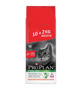 Pro Plan Sterilised Somonlu Kısırlaştırılmış Yetişkin Kedi Maması 10 + 2 KG
