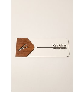 Kaş Alma Odası Kapı Tabelası – 19x7 cm Çift Katmanlı, Çift Taraflı Bantlı