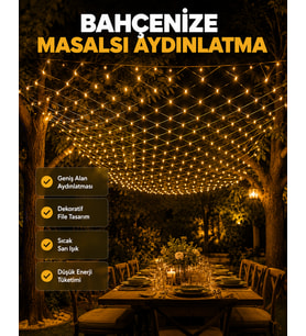 LED File Işık Dekoratif Ağ LED Aydınlatma İç Mekan Balkon Bahçe Süsü Yeni Nesil