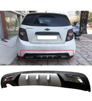 Chevrolet Aveo HB Difüzör Difizör Gri + Kare Egzoz Görünüm C Tip 2012 - 2016