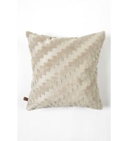 Bohem Özel Tasarım Punch Panç Desen Kare Dekoratif Kırlent Kılıfı 43x43 cm Zigzag Natural