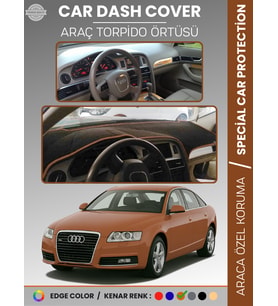 AUDI A6 (2005-2011) Torpido Örtüsü Ön Göğüs Koruma Torpido Koruma Araca Özel Kaymaz Kolay Montaj