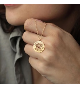 Kişiye Özel Tasarım Korsan Temalı Kolye 925K Gümüş (Gold)