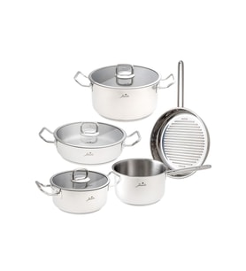 J umbo Proshine Steel 8 Parça Tencere Seti (Metal)
