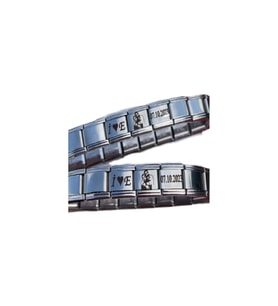İTALYAN ÇELİK BİLEKLİK CHARMLI FOTOĞRAFLI HARFLİ TARİHLİ KİŞİSELLEŞTİRİLEBİLİR FMACCESSORİES (Çok Renkli)