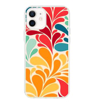 PrintiFy Apple  iPhone 12 Mini ile Uyumlu 1mm Slim Fit Retro Renkler 5 Baskılı Şeffaf  Kılıf