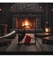 Riva Self Kratos Silüet Masaüstü Aksesuarı - Gamer Odası Özel Tasarım Dekoratif Obje (Siyah - Kırmızı - Beyaz)