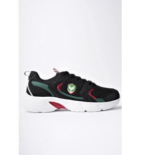 Amed Spor BRAİN Unisex Ortopedik Günlük Bağcıklı Sneaker Spor Ayakkabı (Siyah)