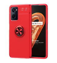 Microsonic Oppo A76 Kılıf Kickstand Ring Holder Kırmızı