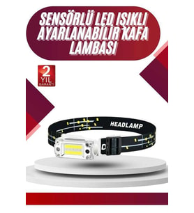 Şarjlı Sensörlü LED Kafa Lambası 6 LED