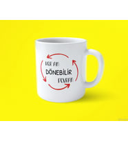 Her An Devran Dönebilir Motto Baskılı Kupa Bardak