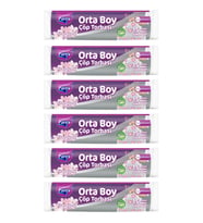 Büzgülü Çöp Torbası Kiraz Çiçeği Kokulu 15'li Orta Boy 55 x 60 cm Altılı Paket