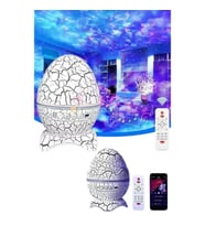 Mey İthalat® Bluetooth Hoparlör Dinozor Yumurtası Gece Masa Lambası Projektör