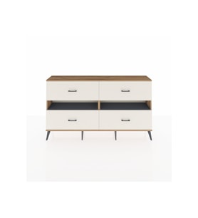 Arges Konsol 2 Raflı 4 Çekmeceli  176x30x99 Çam-Antrasit/Aytaşı