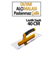Duyar Alçı Malası Paslanmaz Çelik 40 cm Plastik Saplı