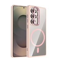 Samsung Galaxy S25 Ultra Uyumlu Kılıf Standlı ve Kamera Lens Hediyeli M-Safe Şarj Özellikli Zore Etro Kapak