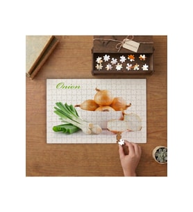 Taze ve Kuru Soğanlar Tasarımı 240 parça Ahşap Puzzle Ahşap Kutuda MP01908