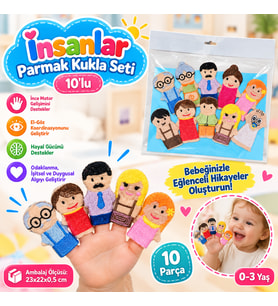 AND-5087 T İnsanlar Parmak Kukla Seti 10'lu