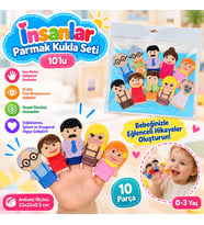 AND-5087 T İnsanlar Parmak Kukla Seti 10'lu