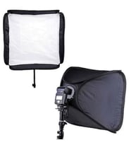 TEWISE Tepe Flaşları Uyumlu 40x40cm Softbox (Siyah-Gri)