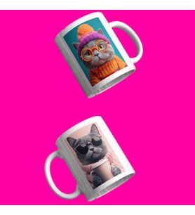 2 Tatlı Kedi Kupa Bardak Tasarım Çok Fazla Seçenek Mevcut Hediyelik Ürün