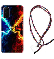 Samsung A02S A03S A10 A12 A13 A21S A22 Kılıf Boyun Asklı Rasta Silikon Red Blue Leon 1714