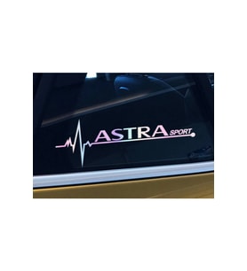 Astra Yan Cam Sticker Oto Kapı 20 Cm X 7 Cm Hologram c68