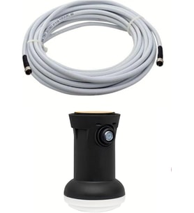 HD 3D 4K Uyumlu Yağmur Korumalı Tekli Single 1 li Çanak Uydu Lnb +30 Metre F Konnektör Takılı Hazır Uydu Kablosu