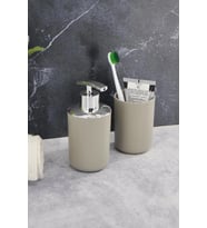 2'li Set Bej, Diş Fırçalık Ve Sıvı Sabunluk - Brasil Model