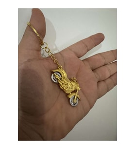 Motorsiklet Gold 3 Boyutlu Tekerlekleri Dönen Anahtarlık (Çok Renkli)