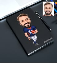 Kişiye Özel Amerikan Futbolu Tasarımlı Karikatür Defter Ve Kalem Seti 69