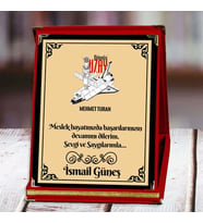 Uzay Mühendisi Baskılı Plaket (1. Tasarım)  Kişiye Özel (Kırmızı)