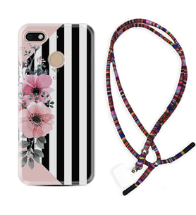 General Mobile GM8 Go GM9 GM20 Pro Plus Kılıf Boyun Asklı Rasta Silikon Flowers 4 1390