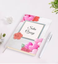 BK Gift Kişiye Özel İsimli Çerçeveli Defter Kalem Seti-5