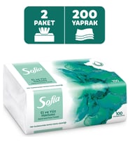 Sofia 100'lü El ve Yüz Havlusu 2 Paket Yumuşak Doku ile Mükemmel Kurulama Sağlar