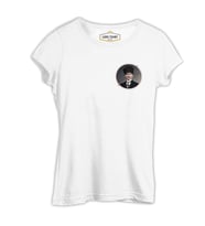 Atatürk - Portre Logo Beyaz Kadın Tshirt