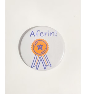 Buton Rozet 58mm 5 Adet Aferin Yazılı