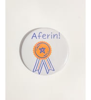 Buton Rozet 58mm 5 Adet Aferin Yazılı