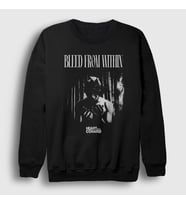 Presmono Unisex Siyah Coward Bleed From Within Sweatshirt 520561tt