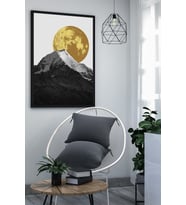 Çerçeveli Tablo Modern Sanatsal Dekorasyon Ev Dekoru Üçlü Çerçeve Abstract ÖZC-446 (Siyah)